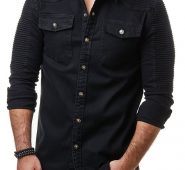 Ericdress Lapel Pleated European Spring Single-Breasted Men’s Shirt