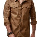 Ericdress Lapel Pleated European Spring Single-Breasted Men’s Shirt