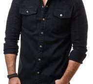 Ericdress Lapel Pleated European Spring Single-Breasted Men’s Shirt