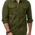 Ericdress Lapel Pleated European Spring Single-Breasted Men’s Shirt