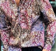 Ericdress Lapel Print Casual Loose Single-Breasted Men’s Shirt