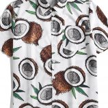 Ericdress Lapel Print Color Block Loose Men’s Shirt