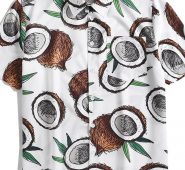 Ericdress Lapel Print Color Block Loose Men’s Shirt