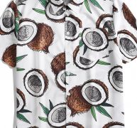 Ericdress Lapel Print Color Block Loose Men’s Shirt