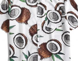 Ericdress Lapel Print Color Block Loose Men’s Shirt