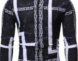 Ericdress Lapel Print Color Block Spring Single-Breasted Men’s Shirt