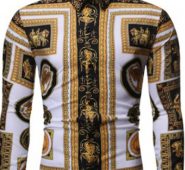 Ericdress Lapel Print Color Block Spring Single-Breasted Men’s Shirt