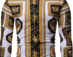 Ericdress Lapel Print Color Block Spring Single-Breasted Men’s Shirt