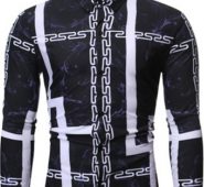 Ericdress Lapel Print Color Block Spring Single-Breasted Men’s Shirt