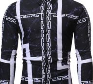 Ericdress Lapel Print Color Block Spring Single-Breasted Men’s Shirt