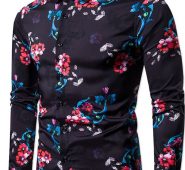 Ericdress Lapel Print Single-Breasted Men’s Shirt