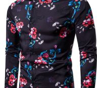 Ericdress Lapel Print Single-Breasted Men’s Shirt