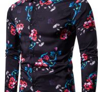 Ericdress Lapel Print Single-Breasted Men’s Shirt