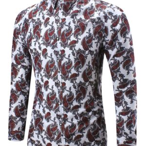 Ericdress Large Size Casual Print Men's Shirt