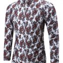 Ericdress Large Size Casual Print Men’s Shirt