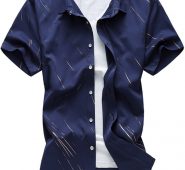 Ericdress Large Size Short Sleeve Print Men’s Shirt
