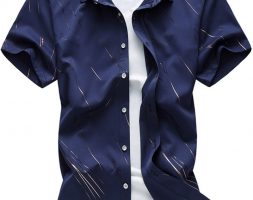 Ericdress Large Size Short Sleeve Print Men’s Shirt