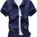 Ericdress Large Size Short Sleeve Print Men’s Shirt