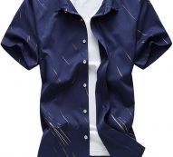 Ericdress Large Size Short Sleeve Print Men’s Shirt