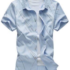 Ericdress Large Size Short Sleeve Print Men's Shirt