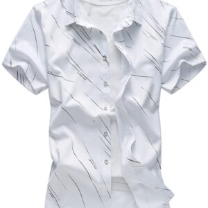 Ericdress Large Size Short Sleeve Print Men's Shirt