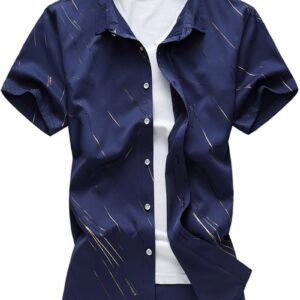 Ericdress Large Size Short Sleeve Print Men's Shirt