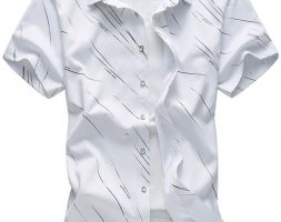 Ericdress Large Size Short Sleeve Print Men’s Shirt