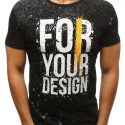 Ericdress Letter Print Round Neck Slim Mens T-shirt