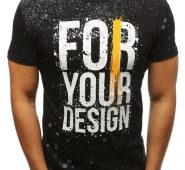 Ericdress Letter Print Round Neck Slim Mens T-shirt