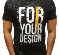 Ericdress Letter Print Round Neck Slim Mens T-shirt