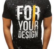 Ericdress Letter Print Round Neck Slim Mens T-shirt