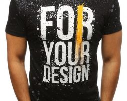 Ericdress Letter Print Round Neck Slim Mens T-shirt