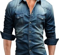 Ericdress Long Sleeve Pocket Denim Slim Men’s Shirt