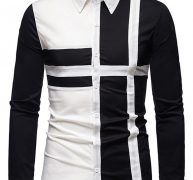 Ericdress OL Lapel Color Block Fall Single-Breasted Men’s Shirt