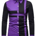 Ericdress OL Lapel Color Block Fall Single-Breasted Men’s Shirt