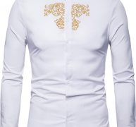 Ericdress OL Plain Stand Collar Slim Single-Breasted Men’s Shirt