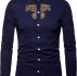 Ericdress OL Plain Stand Collar Slim Single-Breasted Men’s Shirt