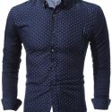 Ericdress Patched Polka Dots Casual Men’s Shirt