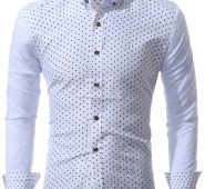 Ericdress Patched Polka Dots Casual Men’s Shirt