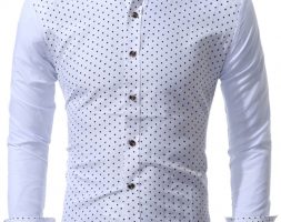 Ericdress Patched Polka Dots Casual Men’s Shirt