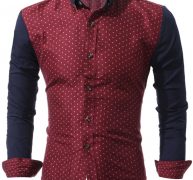 Ericdress Patched Polka Dots Casual Men’s Shirt