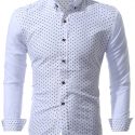 Ericdress Patched Polka Dots Casual Men’s Shirt