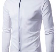 Ericdress Patched Stand Men’s Shirt