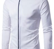 Ericdress Patched Stand Men’s Shirt