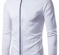 Ericdress Patched Stand Men’s Shirt