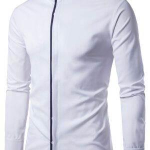 Ericdress Patched Stand Men's Shirt