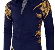 Ericdress Patchwork Lapel Casual Summer Single-Breasted Men’s Shirt