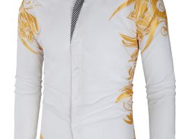 Ericdress Patchwork Lapel Casual Summer Single-Breasted Men’s Shirt
