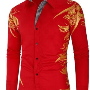 Ericdress Patchwork Lapel Casual Summer Single-Breasted Men's Shirt