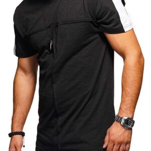 Ericdress Patchwork Round Neck Casual Slim Mens T-shirt